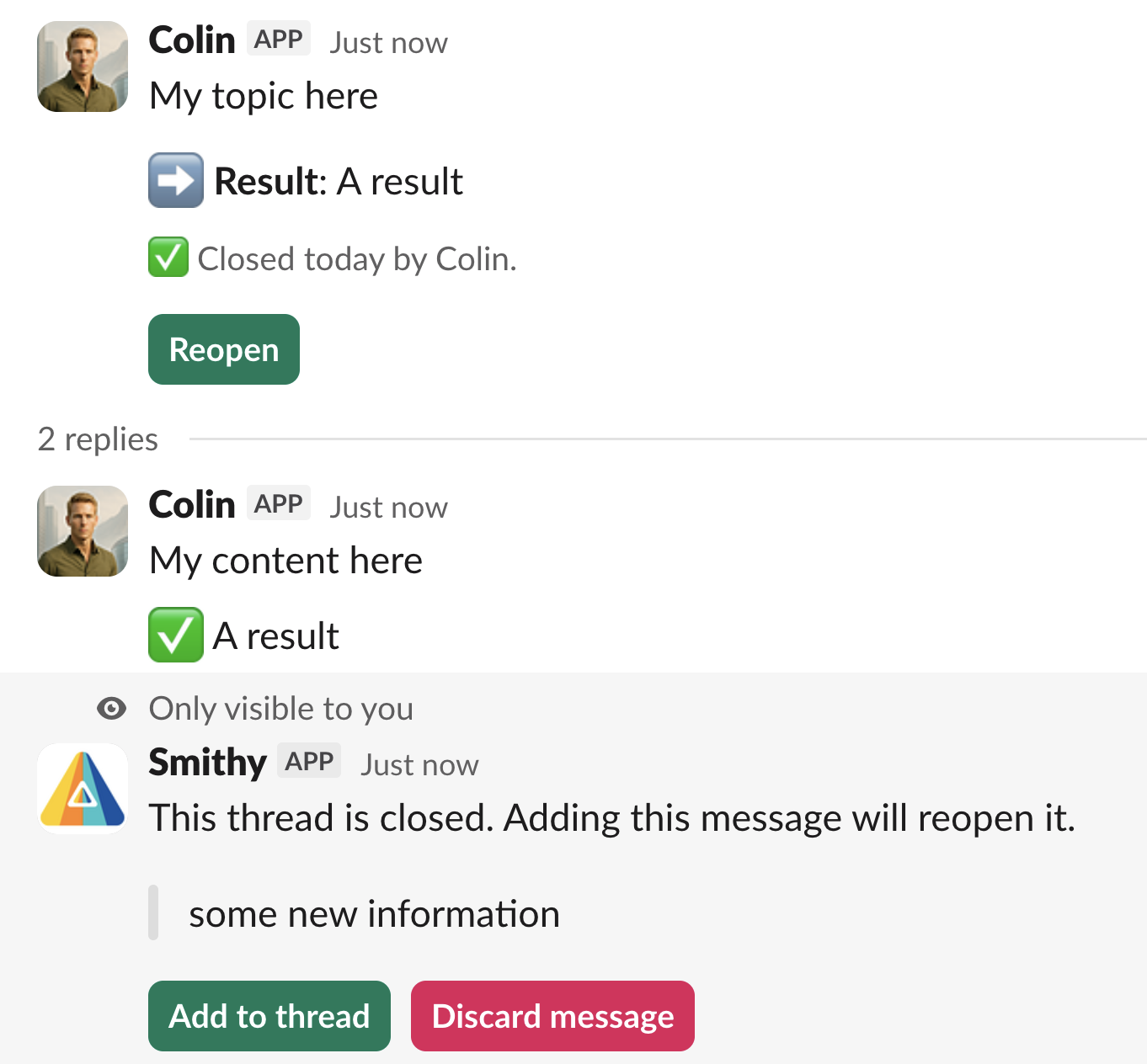 Reopening a closed thread